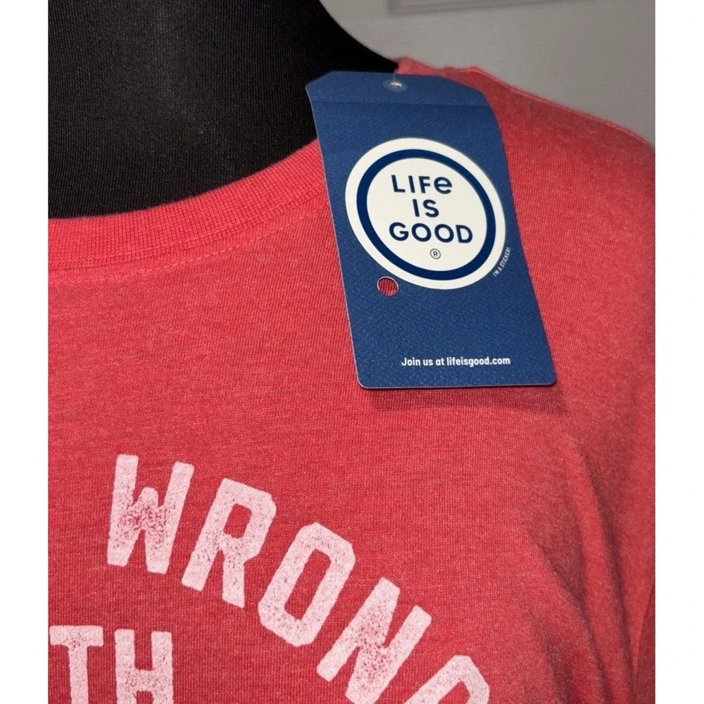 NEW Life is Good Wrong Pitcher Crusher T Men Large Red‎ Long Sleeve Graphic Beer - Picture 8 of 11